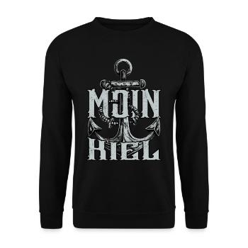Moin Kiel - Unisex Pullover - Schwarz - Vorne - Alina (178cm) & Michal (187cm)