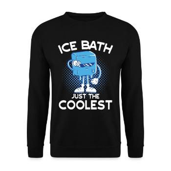 Bain de glace à l’eau glacée juste le cadeau d’idée le plus cool - Sweat-shirt Unisexe - noir - Devant - Alina (178cm) & Michal (187cm)