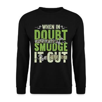 Smudging Apartment Fumigation - Unisex Sweatshirt - black - Front - Alina (178cm) & Michal (187cm)