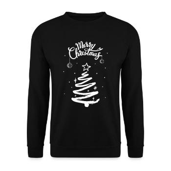 frohe weihnachten - Unisex Pullover - Schwarz - Vorne - Alina (178cm) & Michal (187cm)