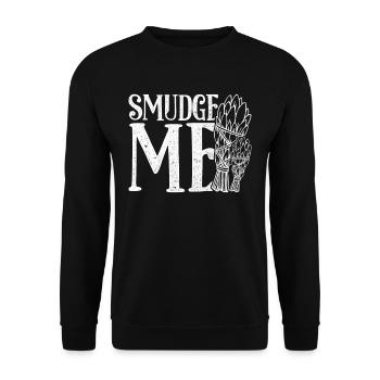 Smudging Flat Fumigation Smudge Me - Unisex Sweatshirt - black - Front - Alina (178cm) & Michal (187cm)