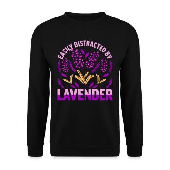 Smudging Flat Fumigation Lavande - Sweat-shirt Unisexe - noir - Devant - Alina (178cm) & Michal (187cm)