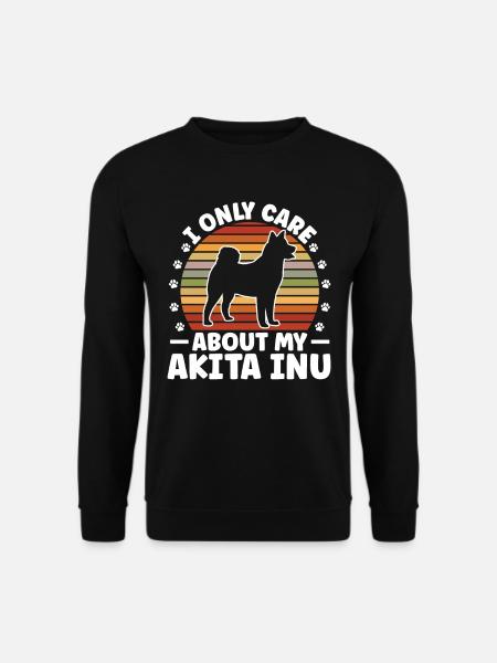 Denke nur an Akita Inu japanischer Akita Inu - Unisex Pullover - Schwarz