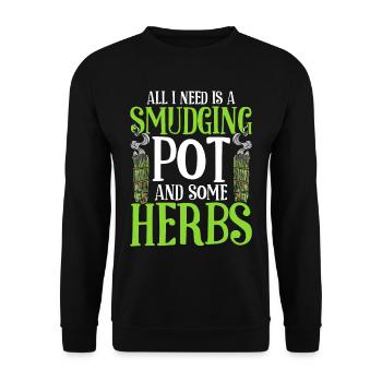 Smudging Apartment Fumigation - Unisex Sweatshirt - black - Front - Alina (178cm) & Michal (187cm)