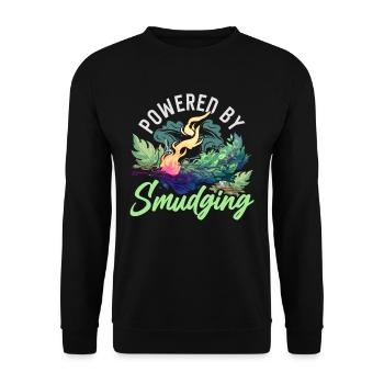 Powered By Smudging Smudging Apartment Fumigation - Unisex Sweatshirt - black - Front - Alina (178cm) & Michal (187cm)