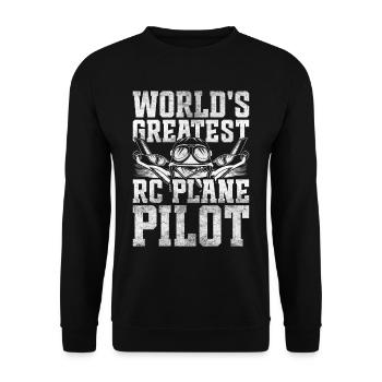 Modélisme d’avion Le plus grand pilote d’avion RC au monde - Sweat-shirt Unisexe - noir - Devant - Alina (178cm) & Michal (187cm)