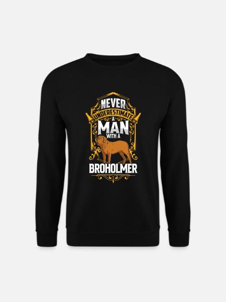 Mann mit Broholmer unterschätzen Broholmer - Unisex Pullover - Schwarz