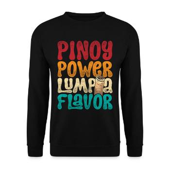 Pinoy Power Lumpia Flavor - Unisex Pullover - Schwarz - Vorne - Alina (178cm) & Michal (187cm)