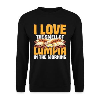 J’aime l’odeur de Lumpia le matin - Sweat-shirt Unisexe - noir - Devant - Alina (178cm) & Michal (187cm)