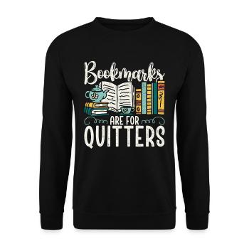Les signets de lecture de livres sont pour les arrêteurs de fumer - Sweat-shirt Unisexe - noir - Devant - Alina (178cm) & Michal (187cm)