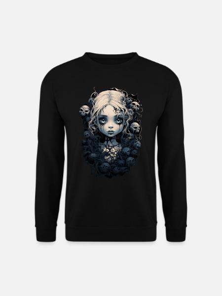 Gothic Girl Halloween Fantasy Dark - Unisex Sweatshirt - black