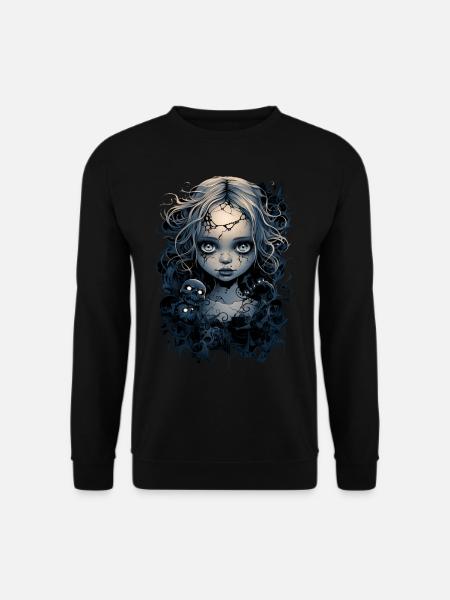 Gothic Girl Halloween Fantasy Dark - Unisex Sweatshirt - black