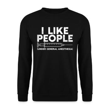 Anesthésiste Anesthésiologie Anesthésiste - Sweat-shirt Unisexe - noir - Devant - Alina (178cm) & Michal (187cm)