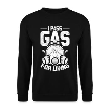Anesthesiologist I Pass Gas For Living - Unisex Sweatshirt - black - Front - Alina (178cm) & Michal (187cm)