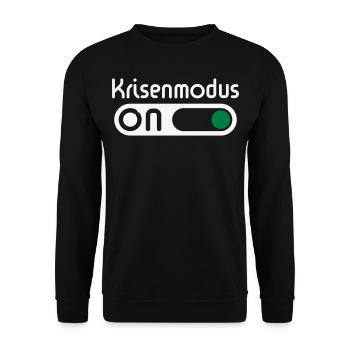 Krisenmodus On (Neg) - Unisex Pullover - Schwarz - Vorne - Alina (178cm) & Michal (187cm)