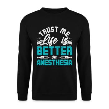 Anesthésiologie Anesthésiste - Sweat-shirt Unisexe - noir - Devant - Alina (178cm) & Michal (187cm)