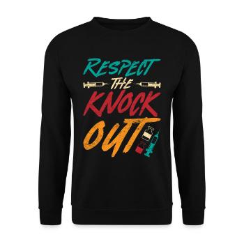 Anesthesiology Anesthesiologist Respect The Knock Out - Unisex Sweatshirt - black - Front - Alina (178cm) & Michal (187cm)