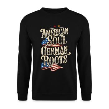 Âme américaine Racines allemandes Allemagne Amérique - Sweat-shirt Unisexe - noir - Devant - Alina (178cm) & Michal (187cm)