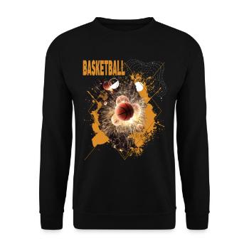 Basket-ball Basketteur Basketteur Dunking Sports Fan Club - Sweat-shirt Unisexe - noir - Devant - Alina (178cm) & Michal (187cm)