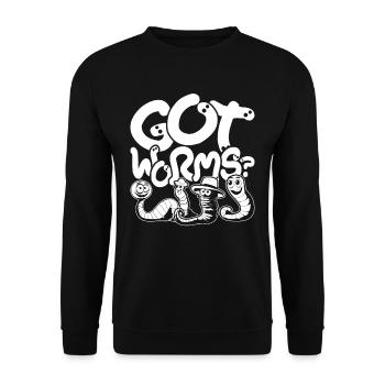 Élevage de vers Vermiculture Vermiculture d’éleveur de vers Vous avez des vers ? - Sweat-shirt Unisexe - noir - Devant - Alina (178cm) & Michal (187cm)