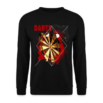 Darts Dartboard Dart Dart King 180 Bullseye - Unisex Sweatshirt - black - Front - Alina (178cm) & Michal (187cm)