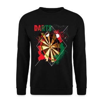 Darts Dartboard Dart Dart King 180 Bullseye - Unisex Sweatshirt - black - Front - Alina (178cm) & Michal (187cm)