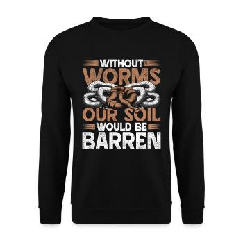 Élevage de vers Éleveurs de vers Vermiculture - Sweat-shirt Unisexe - noir - Devant - Alina (178cm) & Michal (187cm)