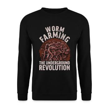 Worm Farming The Underground Revolution - Unisex Sweatshirt - black - Front - Alina (178cm) & Michal (187cm)
