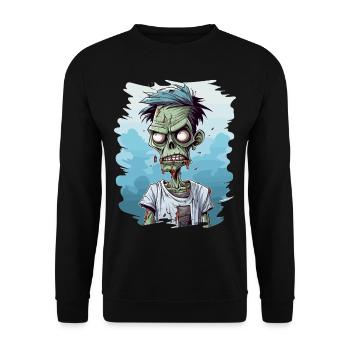 Zombie Zombies Undead Halloween - Unisex Sweatshirt - black - Front - Alina (178cm) & Michal (187cm)
