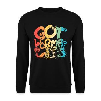 Worm Breeding Worm Breeder Vermiculture Got Worms? - Unisex Sweatshirt - black - Front - Alina (178cm) & Michal (187cm)