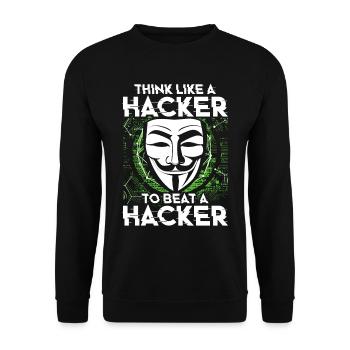 Ethical Hacker Ethischer Hacker - Unisex Pullover - Schwarz - Vorne - Alina (178cm) & Michal (187cm)