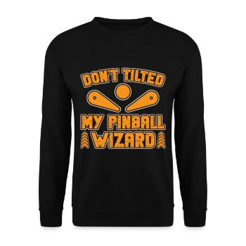 Don`t Tilted My Pinball Wizard Pinball Machine - Unisex Pullover - Schwarz - Vorne - Alina (178cm) & Michal (187cm)