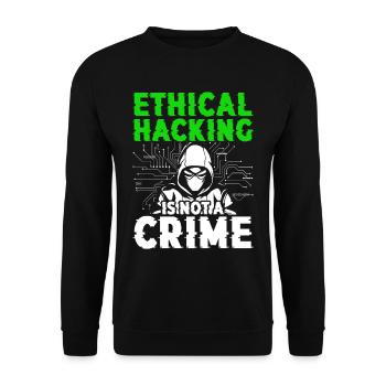 Le piratage éthique n’est pas un crime - Sweat-shirt Unisexe - noir - Devant - Alina (178cm) & Michal (187cm)