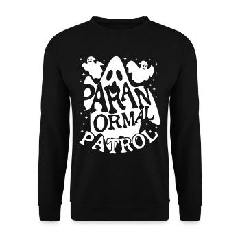 Paranormal Patrol Ghost Investigator Gifts - Unisex Sweatshirt - black - Front - Alina (178cm) & Michal (187cm)