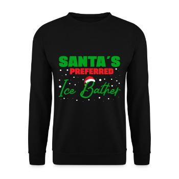 Baignade sur glace Les cadeaux de baigneur de glace préférés du Père Noël - Sweat-shirt Unisexe - noir - Devant - Alina (178cm) & Michal (187cm)