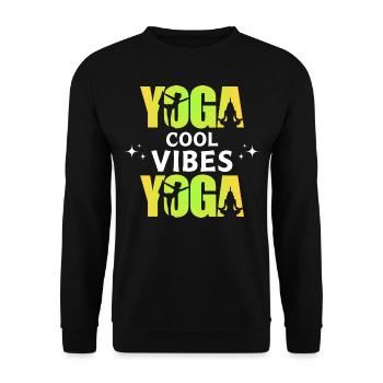 yoga méditation - Sweat-shirt Unisexe - noir - Devant - Alina (178cm) & Michal (187cm)