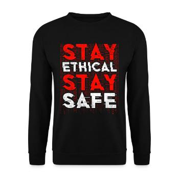 Ethical Hacker Stay Ethical Stay Safe - Unisex Sweatshirt - black - Front - Alina (178cm) & Michal (187cm)