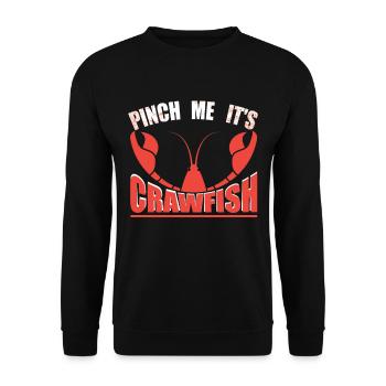 Pinch Me, It's Crawfish shell vibes - Unisex Sweatshirt - black - Front - Alina (178cm) & Michal (187cm)