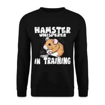 Hamster Whisperer in Training for Pet Owners - Unisex Sweatshirt - black - Front - Alina (178cm) & Michal (187cm)