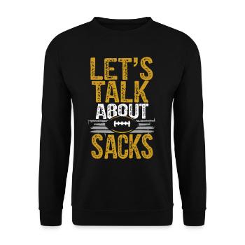 Football américain Parlons des sacs - Sweat-shirt Unisexe - noir - Devant - Alina (178cm) & Michal (187cm)