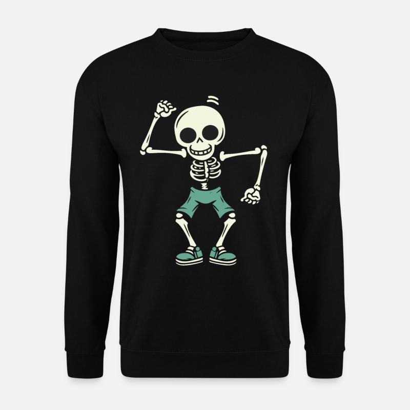 Dancing Skeleton Skull - Unisex Sweatshirt - black