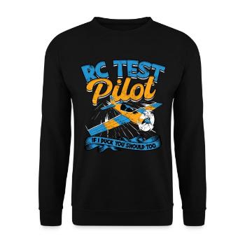Pilote d’essai RC Si je m’esquive, vous devriez aussi - Sweat-shirt Unisexe - noir - Devant - Alina (178cm) & Michal (187cm)