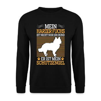 Harzer Fuchs nicht nur Hund Hütehund Hütefuchs - Unisex Pullover - Schwarz - Vorne - Alina (178cm) & Michal (187cm)