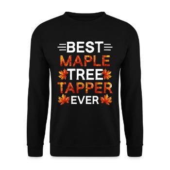 Maple Syrup Best Maple Tree Tapper Ever - Unisex Sweatshirt - black - Front - Alina (178cm) & Michal (187cm)