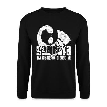Sankofa Go Back And Get It - Unisex Sweatshirt - black - Front - Alina (178cm) & Michal (187cm)