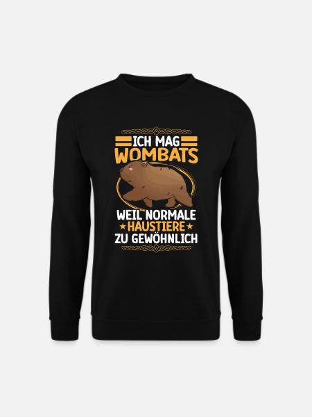 Wombat Marsupial I like Wombat - Unisex Sweatshirt - black