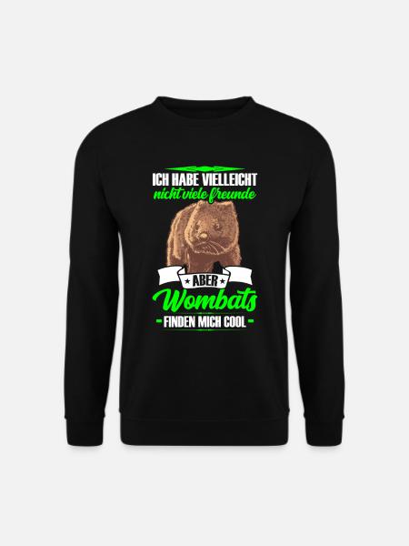 Wombat ist mein Freund Beuteltier Wombat - Unisex Pullover - Schwarz