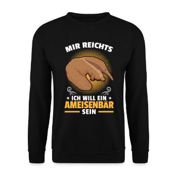 Veut être un fourmilier - Sweat-shirt Unisexe - noir - Devant - Alina (178cm) & Michal (187cm)