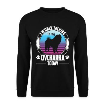Discours d’Ovcharka uniquement avec Ovcharka caucasien - Sweat-shirt Unisexe - noir - Devant - Alina (178cm) & Michal (187cm)