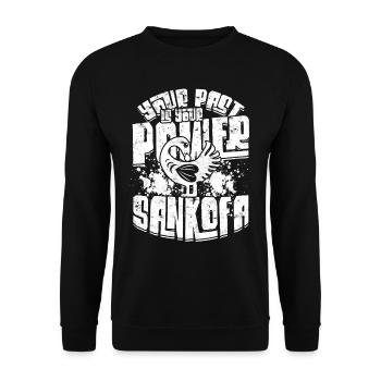 Sankofa Your Past Is Your Power - Unisex Sweatshirt - black - Front - Alina (178cm) & Michal (187cm)